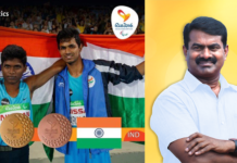 மாரியப்பன் தங்கவேலு தமிழினத்திற்கே பெருமை சேர்த்திருக்கிறார் – செந்தமிழன் சீமான் வாழ்த்து