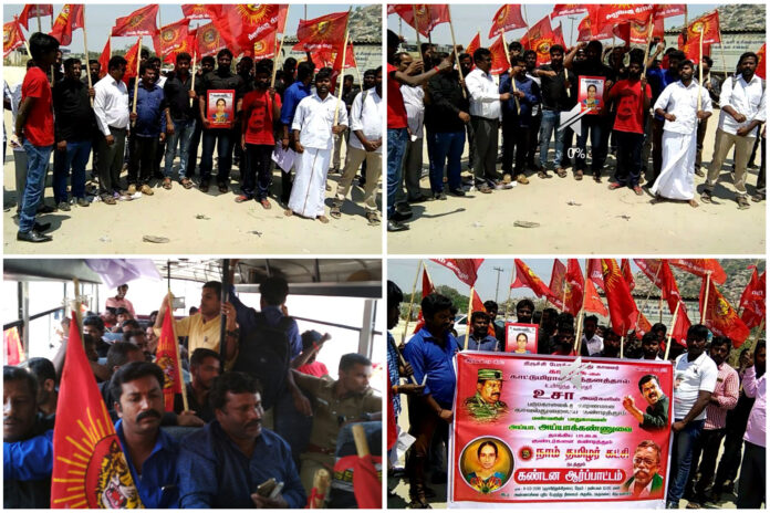 naam-tamilar-katchi-protest-aiyyakannu-trichi-usha-moter-bike-accident-police-checking