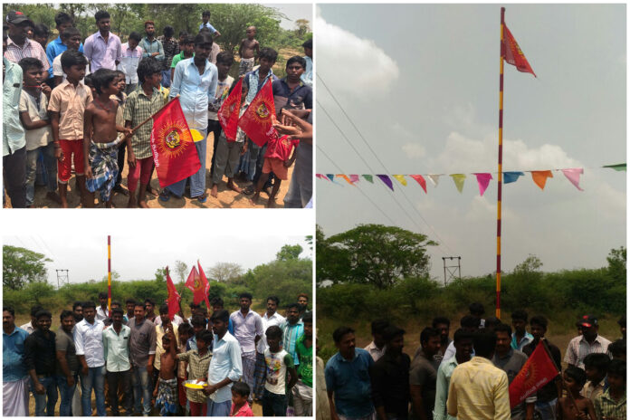 naam-tamilar-katchi-kodiyetram-flag-kilai-thiruvidaimaruthur-thirupananthaal