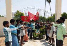 பள்ளியில் மரக்கன்று நடும் நிகழ்வு-காஞ்சிபுரம்