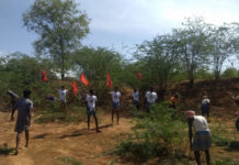 குளம் தூர் வாரும் பணி-கந்தவர் கோட்டை தொகுதி