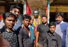 பெருந்தலைவர் கர்மவீரர் காமராஜர் சிலைக்கு  மாலை அணிவிப்பு