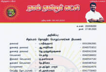 தலைமை  அறிவிப்பு: சிதம்பரம் தொகுதிப் பொறுப்பாளர்கள் நியமனம்