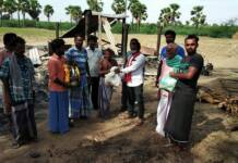 தீ விபத்து- வீடு சேதம்- பனை தொழிலாளிக்கு உதவி – விளாத்திகுளம் தொகுதி