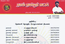 தலைமை அறிவிப்பு: தென்காசி தொகுதிப் பொறுப்பாளர்கள் நியமனம்