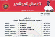 தலைமை அறிவிப்பு: சங்ககிரி தொகுதிப் பொறுப்பாளர்கள் நியமனம்