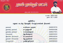 தலைமை அறிவிப்பு: மதுரை வடக்கு தொகுதிப் பொறுப்பாளர்கள் நியமனம்