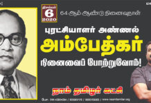 அண்ணல் அம்பேத்கர் 64ஆம் ஆண்டு நினைவுநாள் மலர்வணக்க நிகழ்வு – தலைமையகம்