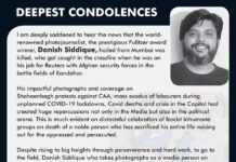 Deeply saddened by the demise of Danish Siddique…