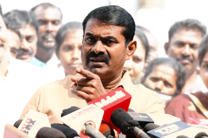 Seeman condemned new power plant in Ennore without using alternative power generation methods when climate change
