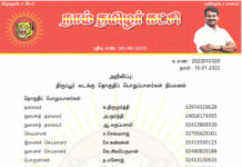 தலைமை அறிவிப்பு: திருப்பூர் வடக்கு தொகுதிப் பொறுப்பாளர்கள் நியமனம்