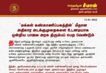 ‘மக்கள் கண்காணிப்பகத்தின்’ மீதான அதிகார அடக்குமுறைகளை உடனடியாக ஒன்றிய பாஜக…