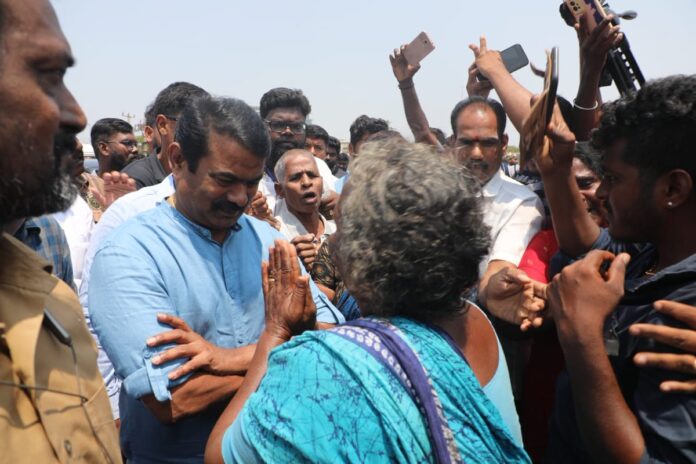 பூர்வகுடிகளான மீனவ மக்களின் வாழ்வாதாரத்தை அழித்து, அவர்களை தலைநகரை விட்டே வெளியேற்றும் சூழ்ச்சியாக, சென்னை மெரினா கடற்கரையில் கலங்கரை விளக்கம் முதல் பட்டினப்பாக்கம் வரையிலான சாலையில் பல ஆண்டுகளாக நடைபெற்று வரும் சிறு மீன் கடைகள், உணவகங்களை ஆக்கிரமிப்பு என்றுகூறி அகற்றும் (1/2)
