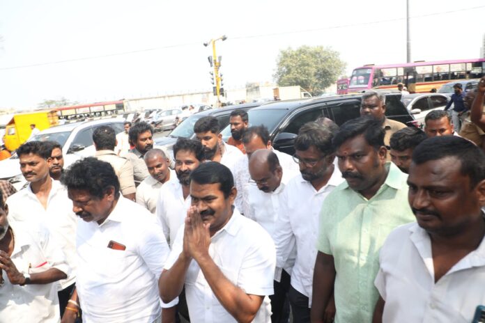 தமிழகம் முழுவதுமுள்ள 13500க்கும் மேற்பட்ட மக்கள் நலப் பணியாளர்களின் நீண்டகாலப் போராட்டக்கோரிக்கைகளான பணி நிரந்தரம் மற்றும் காலமுறை ஊதியம் வழங்கும் அறிவிப்பை, நடப்பு சட்டமன்றக் கூட்டத் தொடரிலேயே வெளியிடக்கோரி, சென்னை சைதாப்பேட்டை, பனகல் மாளிகை முன்பு,