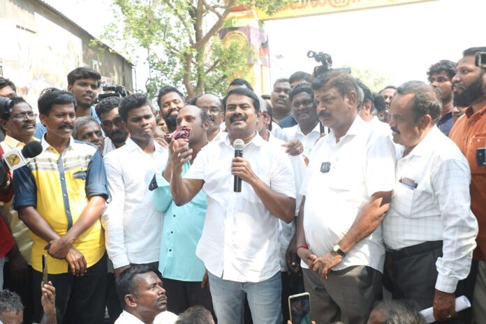 ntk cheif Seeman participated in protest and demands TN Govt to make the people welfare staffs permanent-20