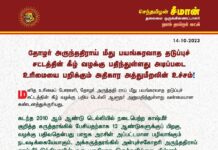 மனித உரிமைப் போராளி, தோழர் அருந்ததி ராய் மீது பயங்கரவாத…