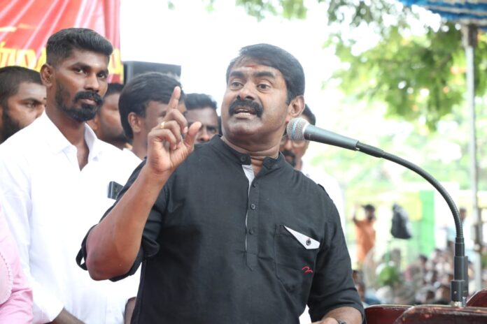 Seeman participated and delivered speech during the protest carried out by TNEBGU Gangman (5)