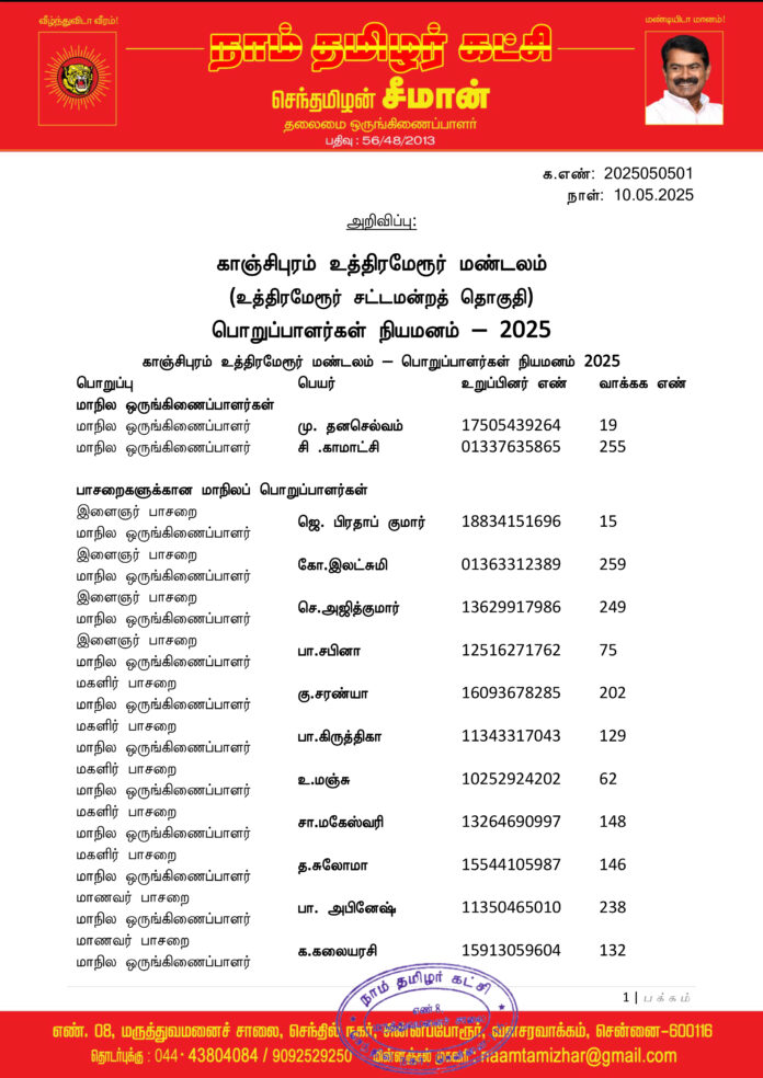 0501 உத்திரமேரூர் மண்டலப் பொறுப்பாளர்கள் 2025-1