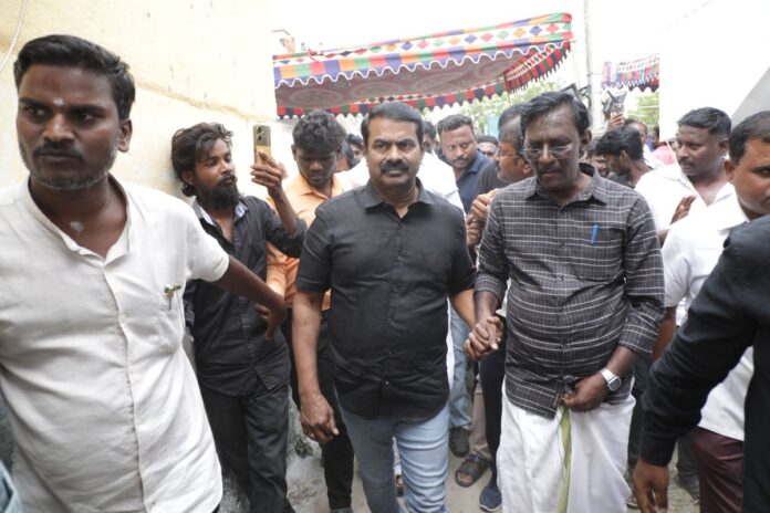 மூத்த பத்திரிக்கையாளரும், தமிழ்த்தேசியச் செயற்பாட்டாளரும், இராவணா வலையொளி ஊடகவியலாளருமான ஐயா பா.ஏகலைவன் அவர்களின் தாயார் பா.அன்னப்பூரணி அவர்கள் மறைவெய்தியதையடுத்து, திருவண்ணாமலை மாவட்டம், கீழ்ப்பென்னாத்தூர் தொகுதி வேட்டவலத்தில் உள்ள அவரது இல்லத்தில் நடைபெற்ற இறுதிவணக்க நிகழ்வில், 31-07-2025 அன்று நேரில் சென்று மலர் வணக்கம் செலுத்தி, அம்மாவை இழந்து வாடும் ஐயா ஏகலைவன் அவர்களுக்கும், அவரது குடும்பத்தினருக்கும், உறவுகளுக்கும் ஆறுதலைத் தெரிவித்து, துயரத்தில் பங்கெடுத்தேன்.